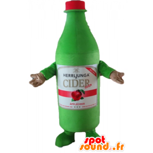 Mascotte de bouteille verte de cidre, géante - MASFR24383 - Mascottes Bouteilles