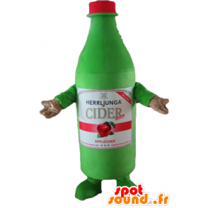 Maskot grøn flaske cider, kæmpe - Spotsound maskot kostume