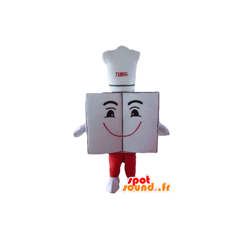 Restaurantmeny maskot, gigantiske og smilende, med en toque - MASFR24384 - Maskoter gjenstander