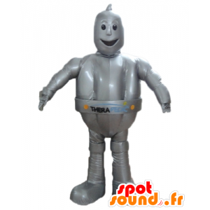 Mascot kovově šedá robot, obří a usměvavý - MASFR24385 - Maskoti roboty