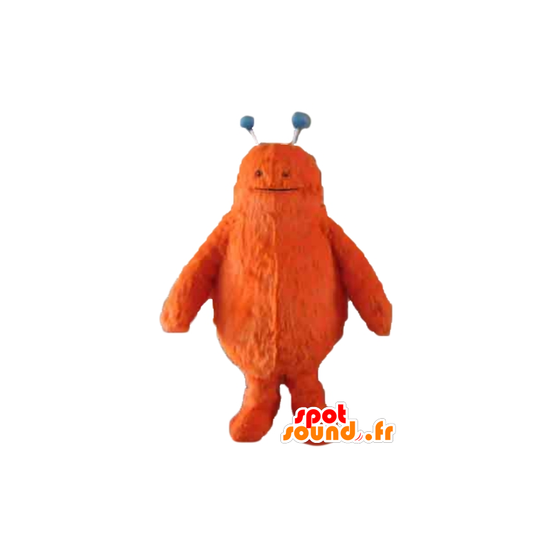 Orange monster mascot, cute and hairy - MASFR24390 - Monsters mascots