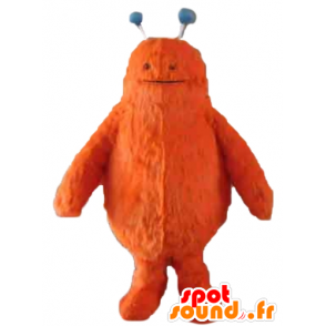 Mascote monstro alaranjado, bonito, peludo - MASFR24390 - mascotes monstros