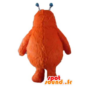Orange monster maskot, söt och hårig - Spotsound maskot
