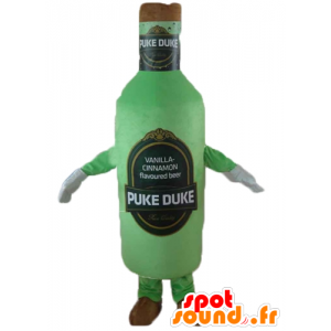 Mascot giant bottle of beer, green and brown - MASFR24392 - Mascots bottles