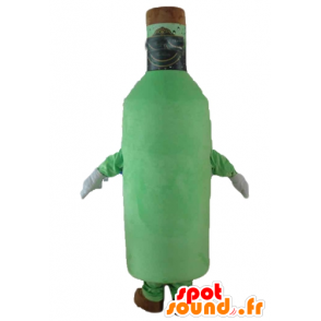 Láhev maskot obří pivo, zelená a hnědá - MASFR24392 - Maskoti Láhve