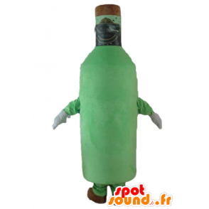 Mascotte de bouteille de bière géante, verte et marron - MASFR24392 - Mascottes Bouteilles