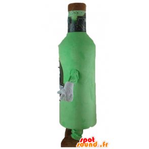 Mascot botella gigante de cerveza, verde y marrón - MASFR24392 - Botellas de mascotas