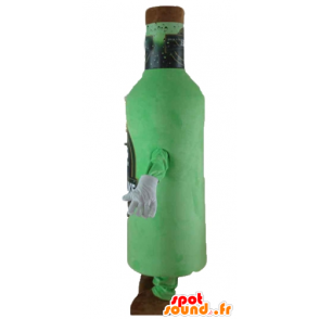 Mascot giant bottle of beer, green and brown - MASFR24392 - Mascots bottles