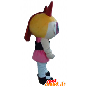Loiro da mascote da menina, o animado desenho Super Girls - MASFR24394 - super-herói mascote