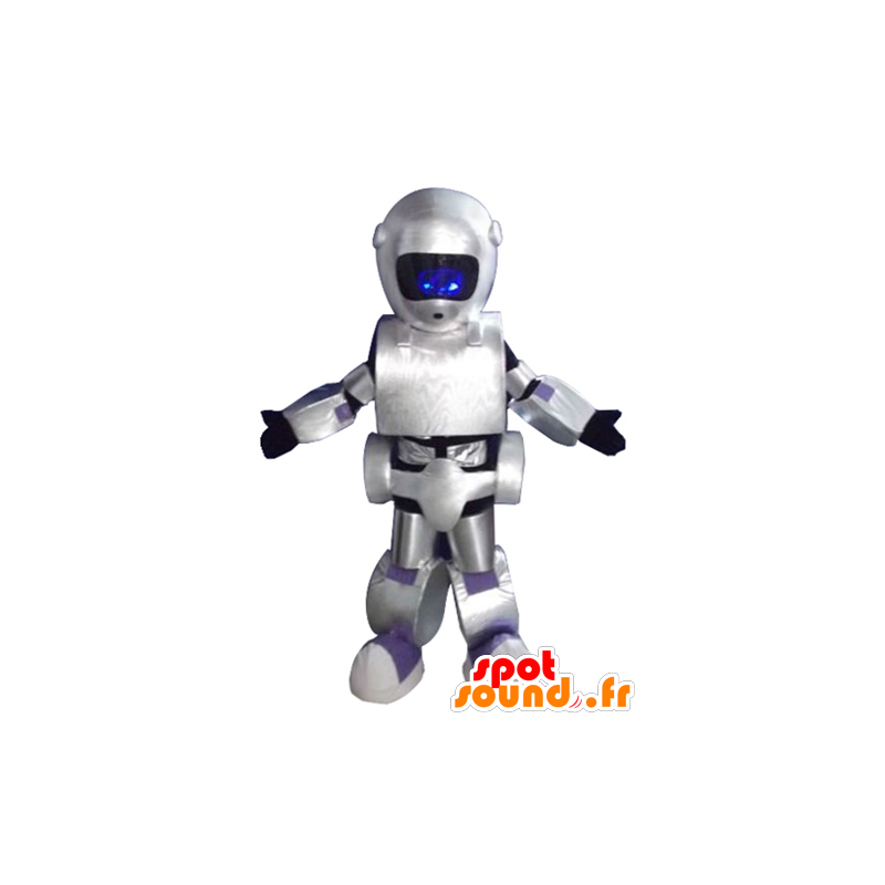 Mascot metallic grijs robot, reus en indrukwekkende - MASFR24395 - mascottes Robots