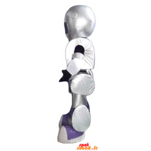 Mascot metallic gray robot, giant and impressive - MASFR24395 - Mascots of Robots