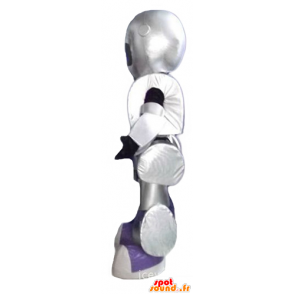 Mascot metallin harmaa robotti, jättiläinen ja vaikuttava - MASFR24395 - Mascottes de Robots