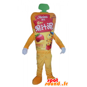 Amarelo pote de molho mascote, gigante - MASFR24398 - mascote alimentos
