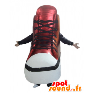 Mascot Riesenschuh, rot und weiß Basketball - MASFR24399 - Maskottchen von Objekten