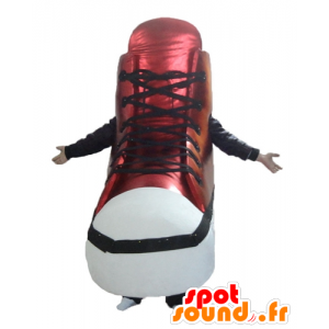 Mascot sapato gigante, vermelho e branco de basquete - MASFR24399 - objetos mascotes