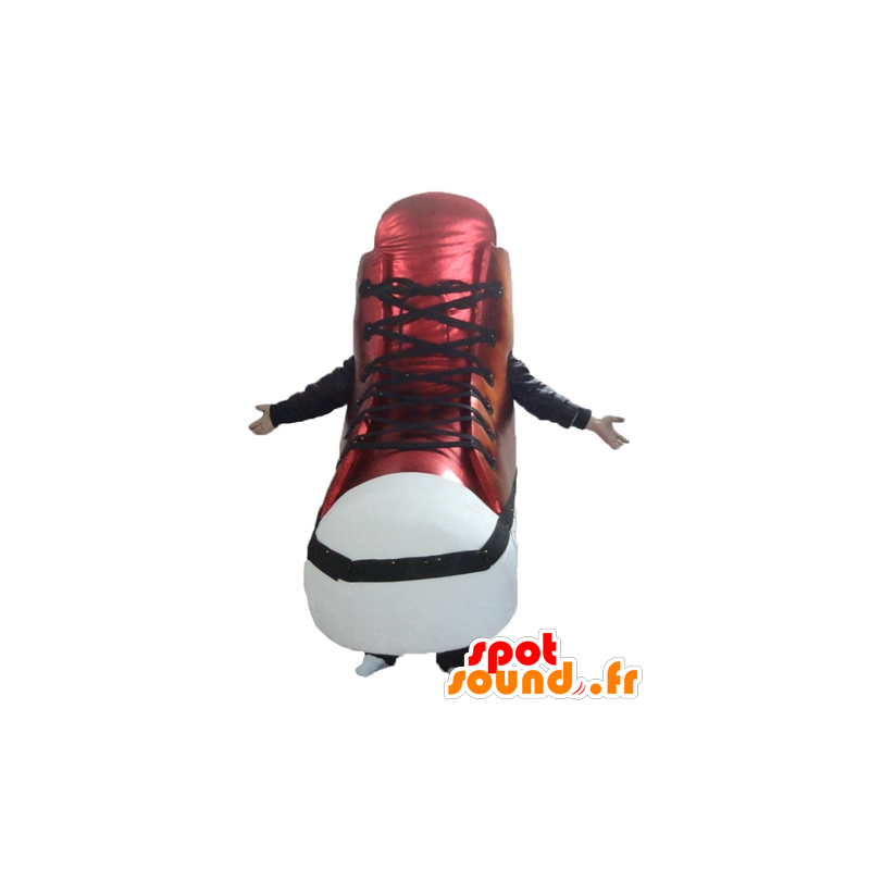 Mascota del gigante de zapatos, de color rojo y blanco de baloncesto - MASFR24399 - Mascotas de objetos