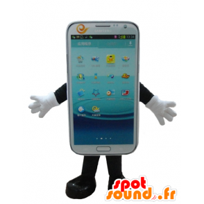 Cellulare Bianco mascotte, touchscreen - MASFR24400 - Mascottes de téléphone