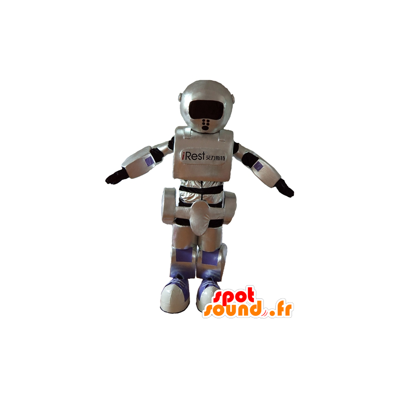 Da mascote do robô, cinza, preto e roxo, gigante, muito bem sucedida - MASFR24402 - mascotes Robots