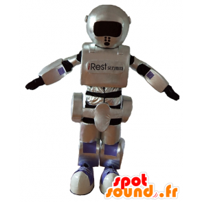 Da mascote do robô, cinza, preto e roxo, gigante, muito bem sucedida - MASFR24402 - mascotes Robots