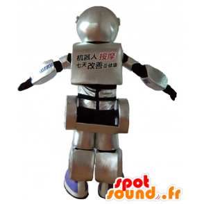 Robot mascot, gray, black and purple, giant, highly successful - MASFR24402 - Mascots of Robots