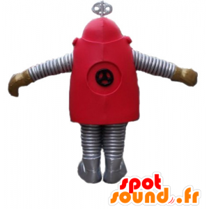 Maskotka z czerwonym i szarym robota kreskówki - MASFR24403 - maskotki Robots