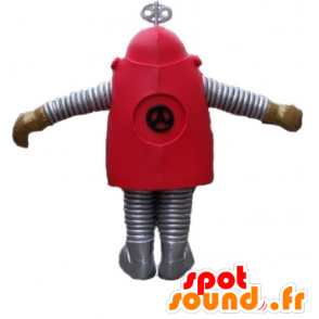 La mascota de la historieta robot rojo y gris - MASFR24403 - Mascotas de Robots