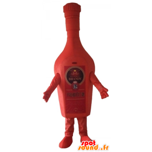 Mascotflaske brandy, rød, kæmpe - Spotsound maskot kostume