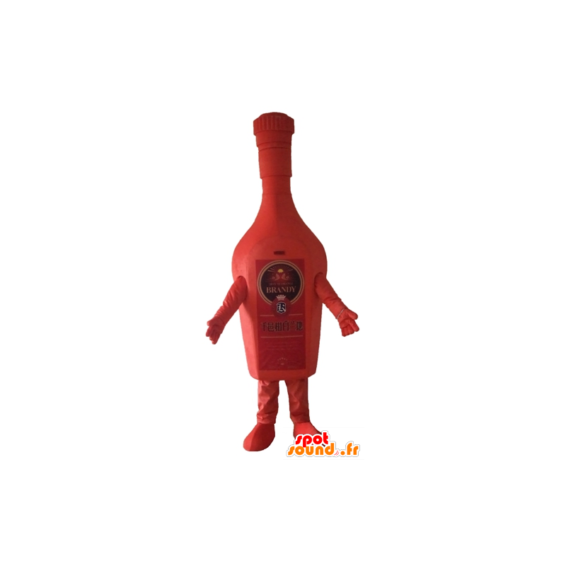 Water bottle mascot life of Brandy, red giant - MASFR24407 - Mascots bottles