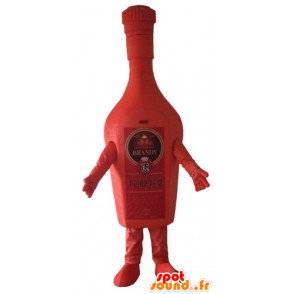 Mascotflaske brandy, rød, kæmpe - Spotsound maskot kostume