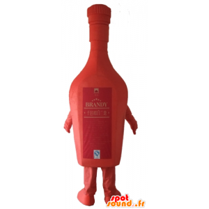 Mascotte de bouteille d'eau de vie, de Brandy, rouge, géante - MASFR24407 - Mascottes Bouteilles