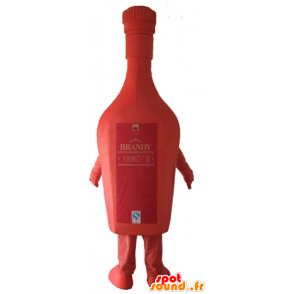 Water bottle mascot life of Brandy, red giant - MASFR24407 - Mascots bottles