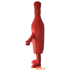 Water bottle mascot life of Brandy, red giant - MASFR24407 - Mascots bottles