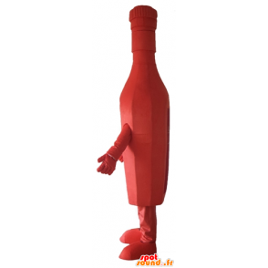 Mascotte de bouteille d'eau de vie, de Brandy, rouge, géante - MASFR24407 - Mascottes Bouteilles