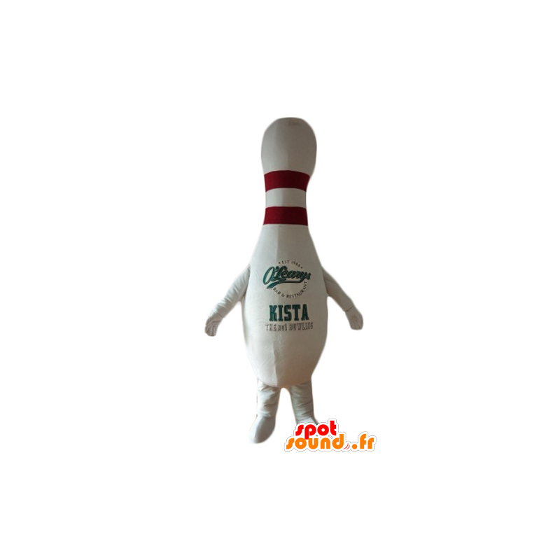 Bílé bowling maskot a červený obr - MASFR24408 - Maskoti objekty