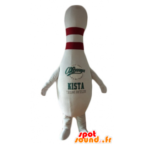 Mascote Bowling branco e gigante vermelha - MASFR24408 - objetos mascotes