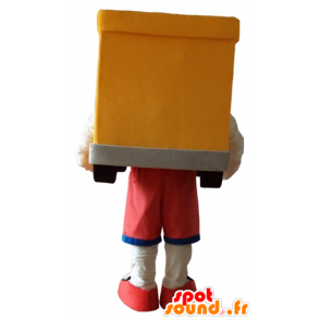 Yellow and gray car mascot, giant - MASFR24409 - Mascots of objects