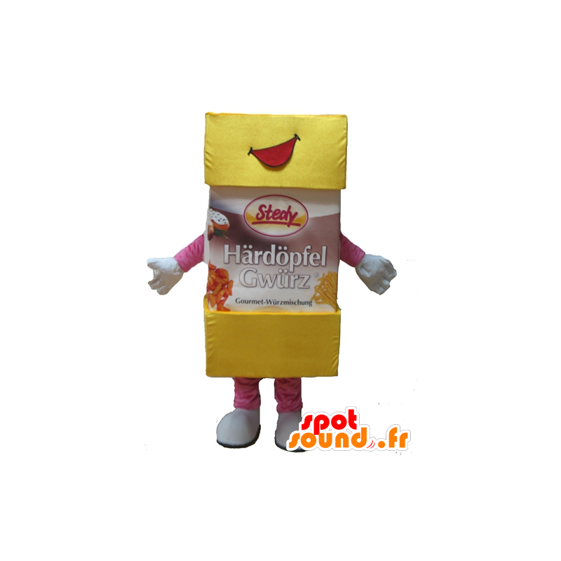 Mascot cukier puder, cukier puder, żółty, różowy - MASFR24413 - maskotki obiekty