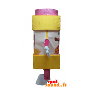 Mascotte Puderzucker, Puderzucker, gelb und rosa - MASFR24413 - Maskottchen von Objekten