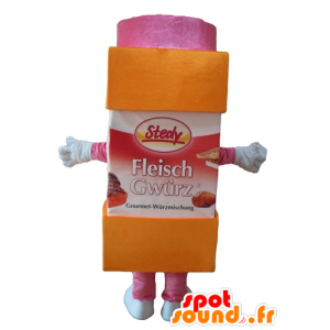Cukier maskotka garnek, cukru pudru, pomarańczowy i różowy - MASFR24414 - food maskotka