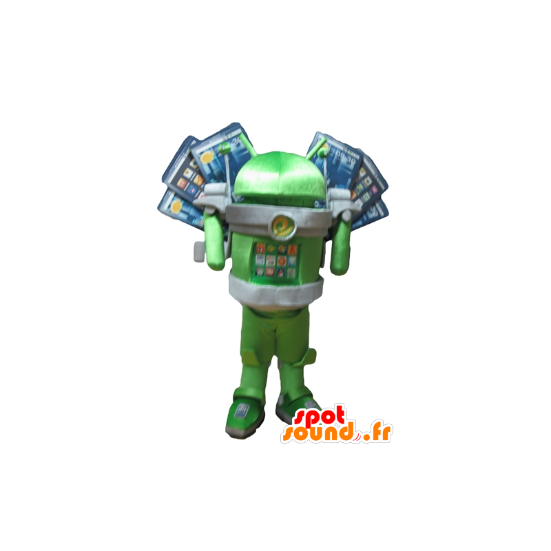Mascot Bugdroid kuuluisa logo Android-puhelimissa - MASFR24415 - julkkikset Maskotteja