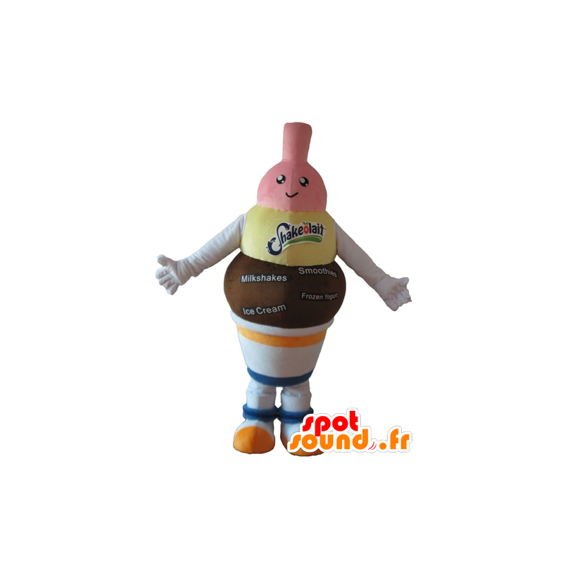 Mascot sorvete de morango, chocolate e baunilha - MASFR24416 - Rápido Mascotes Food