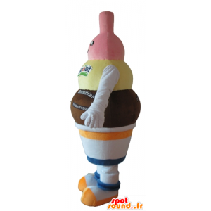 Mascota del helado de fresa, chocolate y vainilla - MASFR24416 - Mascotas de comida rápida