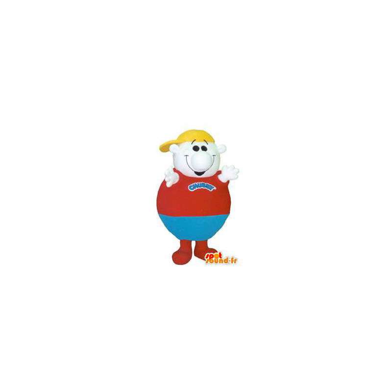 Snowman maskotka cały, biały, czerwony i niebieski - MASFR006687 - Mężczyzna Maskotki