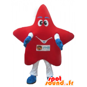 Mascot rode ster, wit en blauw, reuze - MASFR24418 - Niet-ingedeelde Mascottes
