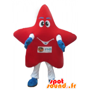 Mascotte stella rossa, bianca e blu, gigante - MASFR24418 - Mascotte non classificati