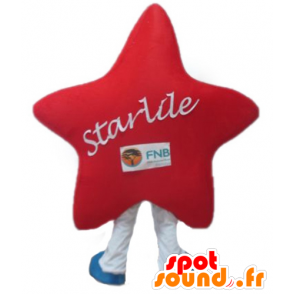 Maskot rudá hvězda, bílá a modrá, obří - MASFR24418 - Neutajované Maskoti