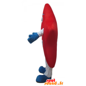 Mascot estrela vermelha, branca e azul, gigante - MASFR24418 - Mascotes não classificados