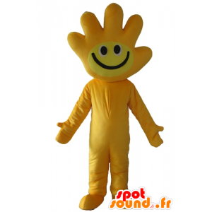 Gelb-Maskottchen, mit Kopf geformt Hand - MASFR24419 - Maskottchen nicht klassifizierte