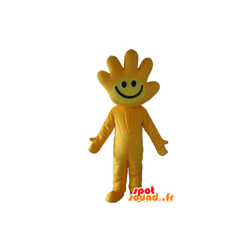 Mascotte jaune, avec la tête en forme de main - MASFR24419 - Mascottes non-classées
