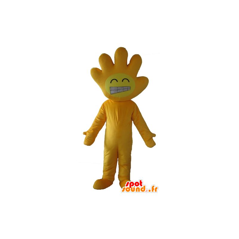 Mascotte jaune, avec la tête en forme de main - MASFR24420 - Mascottes non-classées